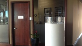 This 5-foot plexiglass piece of art resembling a freshly poured glass of milk sits near the door at Dairy Farmers of America headquarters in Kansas City, Mo.