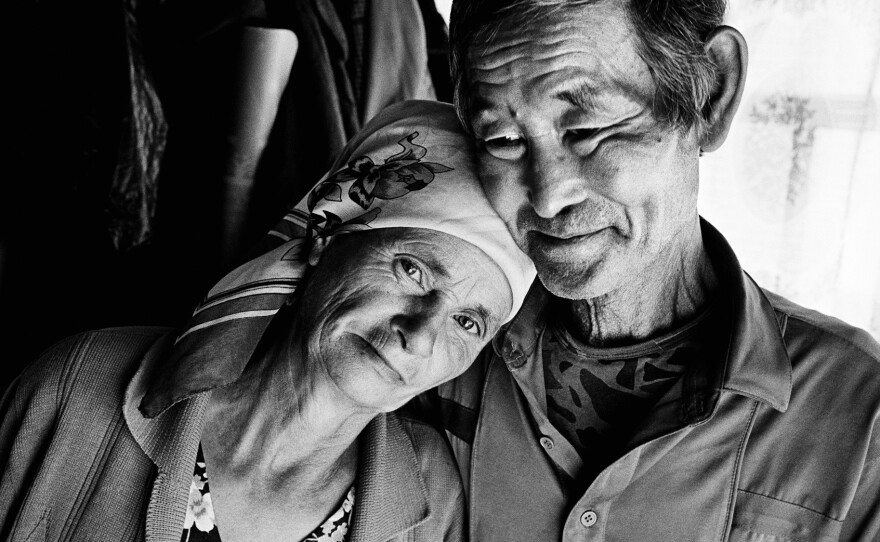 Sasha, right, is an Uzbek living in Ukraine without any papers, putting him at risk of deportation. His Ukrainian wife, Nina, is determined to fight the bureaucracy to get him citizenship, Constantine says.