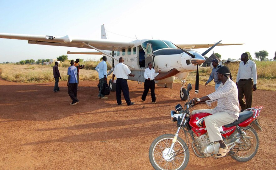<p>Small planes are a common way to move around South Sudan, which has few paved roads. Many roads are impassable during rain.</p>