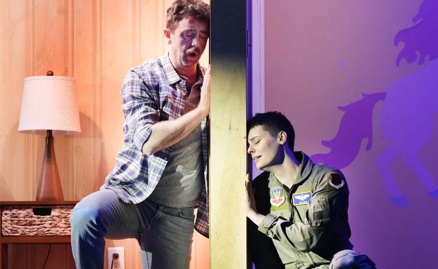 Ben Bliss as Eric and Emily D'Angelo as Jess in Jeanine Tesori's "Grounded."