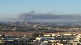 Smoke fills the air over Camp Pendleton, Aug. 17, 2016.