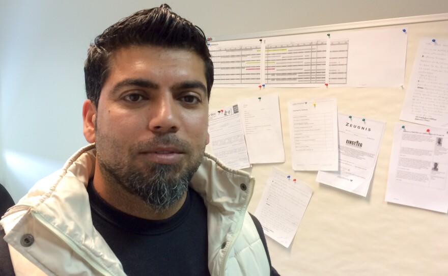 Ibrahim Habib is a refugee from Syria, where he designed and cut clothing. Now, he hopes to be a bicycle mechanic.