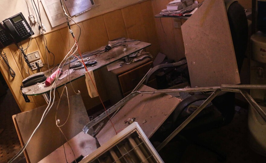 Dr. Majed Aboali's clinic in the opposition-controlled region of East Ghouta was destroyed last October.