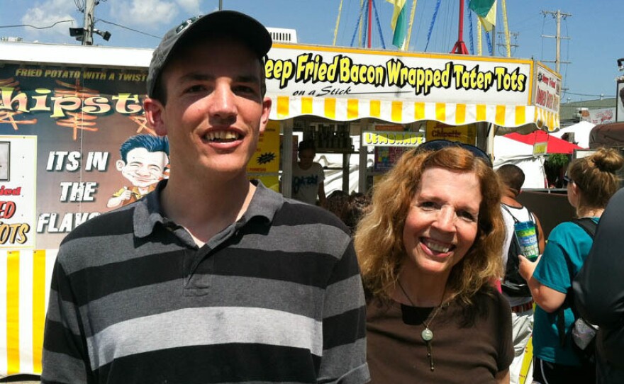 Walker Hughes, with his mom Ellen Hughes, at the 2017 Wisconsin State Fair.