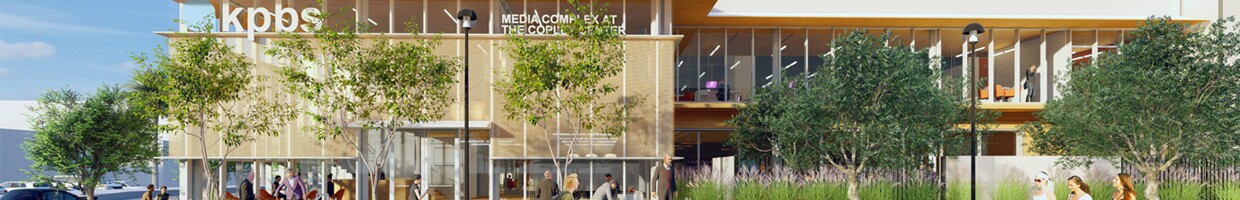 Architectural rendering of the new KPBS building as part of the Capital Campaign