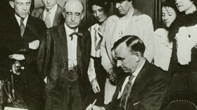 Pictured: The Governor of Tennessee, Albert Roberts, signs the state ratification of the 19th Amendment. “Perfect 36: When Women Won The Vote” chronicles the dramatic vote to ratify this amendment, and the years of debate about women's suffrage that preceded it.  