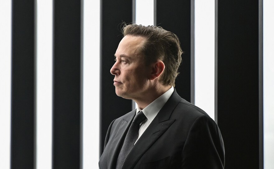 Nothing this year brought home the dangers in private ownership of major social media platforms more than the capricious, often-destructive and regularly unpredictable actions of Twitter CEO Elon Musk. He is pictured above at Tesla's "Gigafactory" in Germany on March 22, 2022.