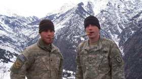 Nick Pilozzi (left) in undated photo from his time with the 10th Mountain Division.