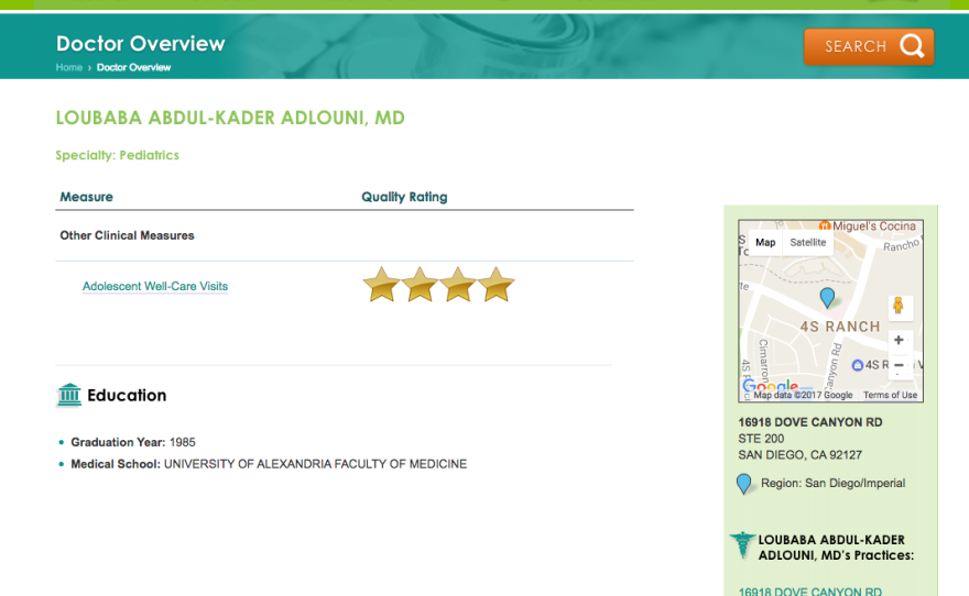 A screenshot of the CAqualityratings.org website.