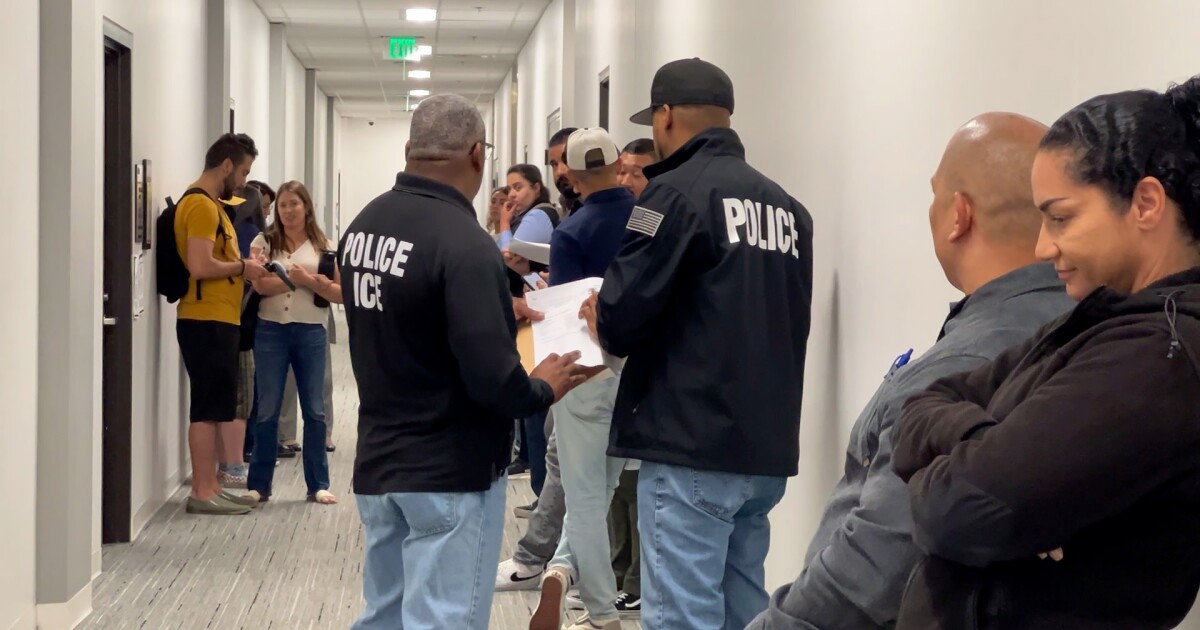 ICE agents swarm San Diego immigration court arresting people after ICE agents swarm San Diego immigration court arresting people after