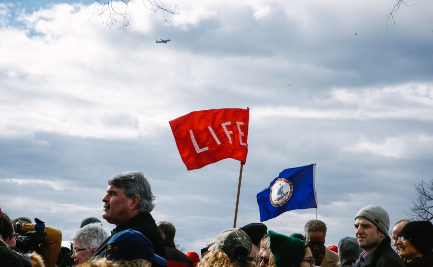 Crowds gathered along the National Mall for the 44th annual March for Life put on by abortion rights opponents from around the nation.