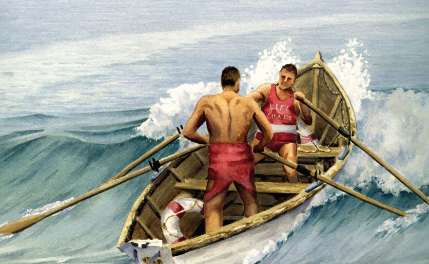 The cover of "HELP! San Diego Lifeguards to the Rescue, A History of Their Service, Volume 1: 1868-1941" is pictured.