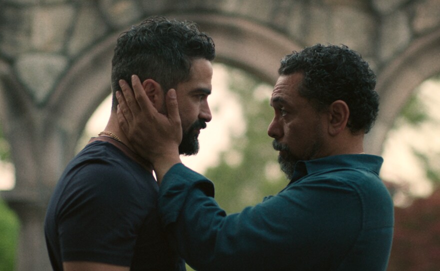 Alfonso Herrera as Javi Elizonndro and Felix Solis as Omar Navarro in part one of the fourth season.