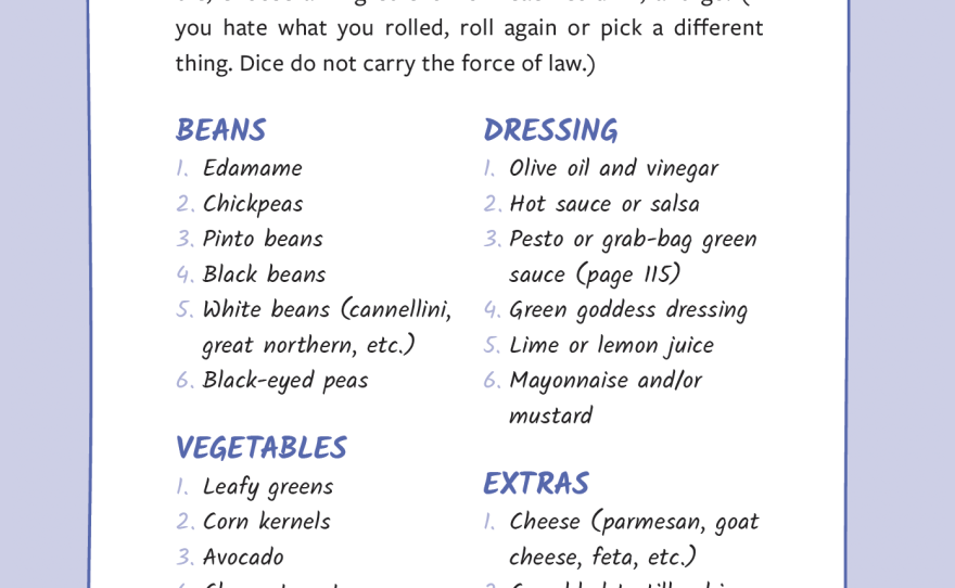 Need ideas for a great bean salad? Screenshot this guide from Eby's book You Gotta Eat .