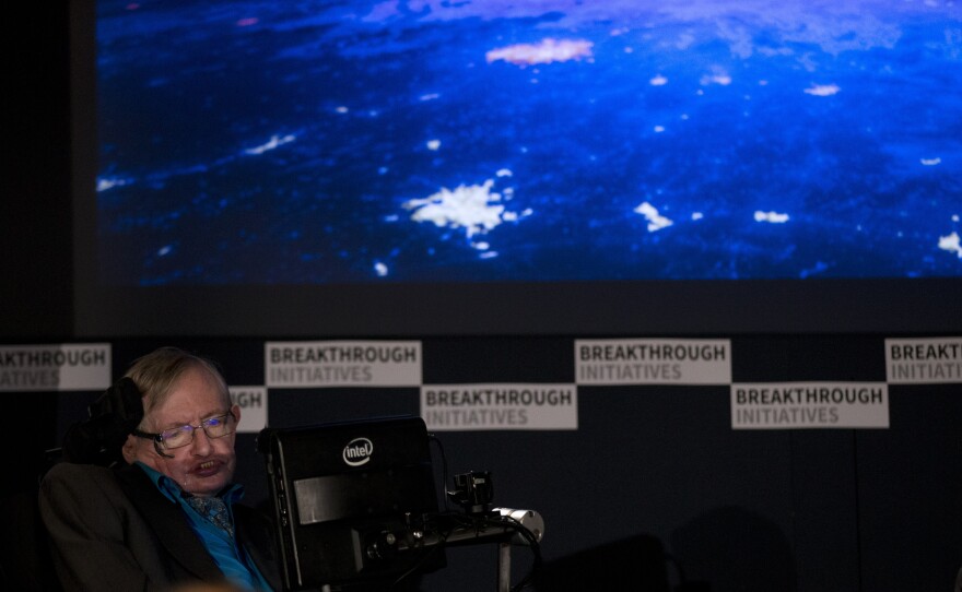 Stephen Hawking at The Royal Society on Monday.
