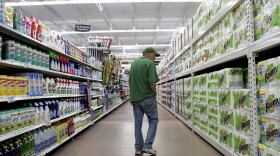 A man looks over items at a new Walmart Supercenter store in Bowling Green, Ohio.<strong> </strong>