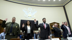 From left, U.S. Border Patrol, Customs and Border Protection Chief Carla Provost, Acting Executive Associate Director on Immigration and Customs Enforcement Operations Nathalie R. Asher, Senior Adviser Department of Health and Human Services Scott Lloyd, U.S. Public Health Service Commissioned Corps Commander Jonathan White and Department of Justice Director of Executive Office for Immigration Review James McHenry are sworn-in before the House Judiciary Committee hearing on the Trump administration's separation policy involving migrant families. on Capitol Hill in Washington, Tuesday, Feb. 26, 2019.