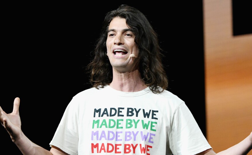 Adam Neumann speaks onstage during a WeWork event in 2019.