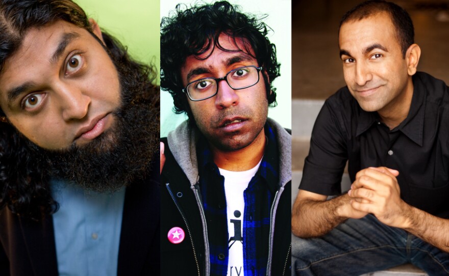 Azhar Usman (left), Hari Kondabolu and Rajiv Satyal are heading to India for the Make Chai Not War comedy tour.