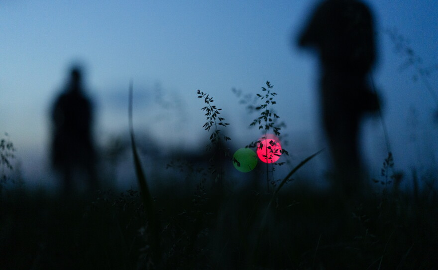 After the drone launches, the soldiers depart quickly and leave no trace of their work in this field.