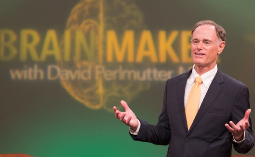 David Perlmutter, M.D. on the set of his special "Brain Maker."