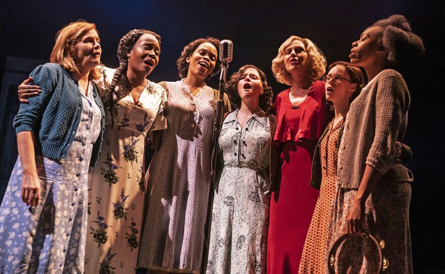 Mare Winningham (left) and the cast of "Girl from The North Country."