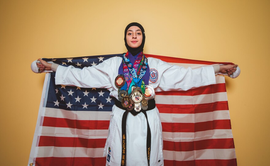 By age 5, Aprar Hassan started competing at the U.S. national championships for karate. In 2017, she won her first national title.