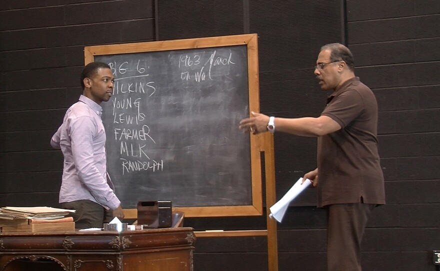 Playwright Michael Benjamin Washington plays Bayard Rustin and James A. Watson, Jr. is A. Philip Randolph in the DNA New Works Series' "Blueprints to Freedom: An Ode to Bayard Rustin."