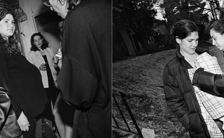 Blake with her mom, Jen and friends (left) 1997; Blake, Griffin, Jen (right) 2001