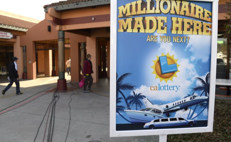 One of two winning tickets in last month's $648 million Mega Millions jackpot was sold here, at Jenny's Gift Shop in San Jose. The guy who bought it didn't realize what he had for nearly two weeks.