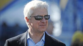 Mark Fabiani, San Diego Chargers special counsel to the president, stands on the sidelines before a Chargers game at Qualcomm Stadium, Nov. 27, 2011.