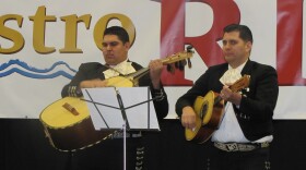 Las Vegas mariachi musicians perform the new song on April 12.