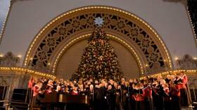 A choir sings during the December Nights holiday festival at Balboa Park.