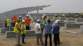 The photovoltaic system on Camp Pendleton will provide almost 1.5 mega watts of renewable energy, enough to provide electricity to power 400 homes.