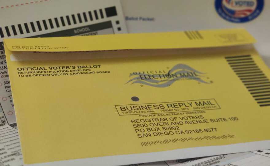 A 2022 Primary Election mail-in ballot is shown, June 6, 2022.
