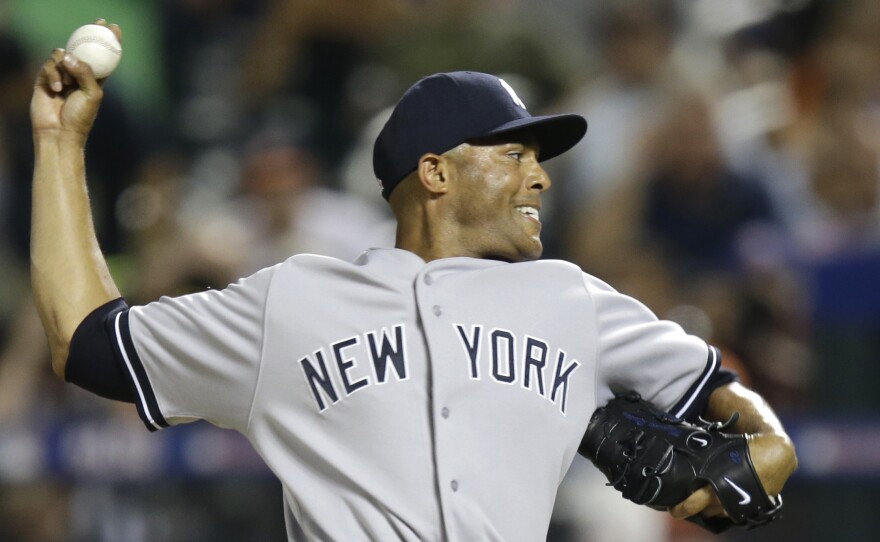 Mariano Rivera of the New York Yankees pitches a perfect eighth inning during Tuesday's Major League Baseball All-Star baseball game. He was later named Most Valuable Player.