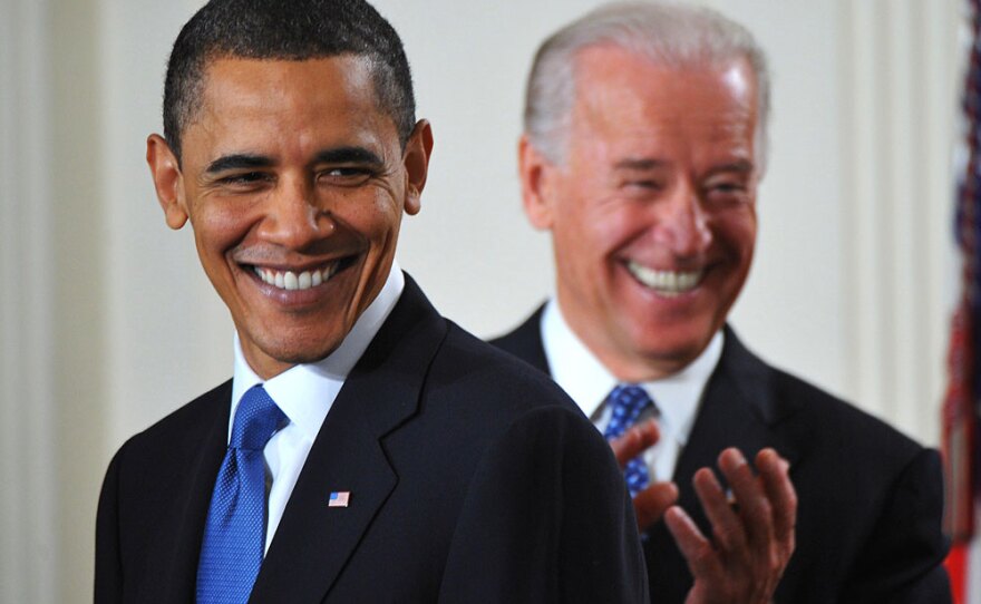 President Obama smiles before signing the health insurance reform bill Tuesday in the East Room of the White House.