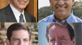 From left to right, Rep. Darrel Issa, Doug Applegate, Mike Levin and Paul Kerr shown in these undated photos. 