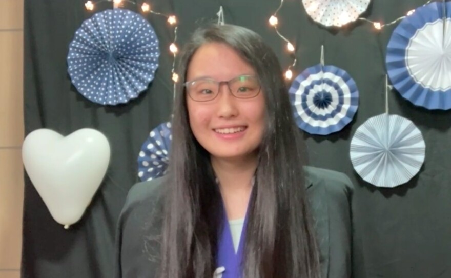 Yunseo Choi won first place Wednesday in this year's Regeneron Science Talent Search STEM competition.