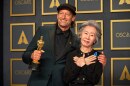 Troy Kotsur with the Oscar® for Actor in a Supporting Role poses backstage with Yuh-Jung Youn at the 94th Oscars® at the Dolby Theatre at Ovation Hollywood in Los Angeles, CA, on Sunday, March 27, 2022. If only the whole night could have been as wonderful as these two.