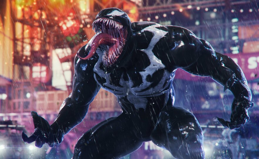 Venom, the baddest of Marvel's Spider-Man 2's bad guys.