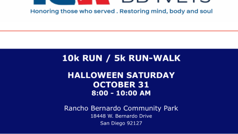 5K/10K Run on 31 October - Support Mental Wellness for Veterans