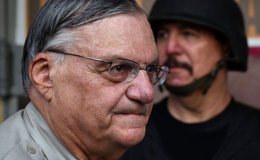Although a federal judge suspended several controversial provisions of Arizona's new immigration law, Maricopa County Sheriff Joe Arpaio, shown in front of the county jail last week, said he did not need the law in order to detain undocumented immigrants during a planned crime sweep in Phoenix.
