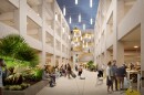 Rendering of lightwell in New Terminal 1 Parking Plaza for the San Diego International Airport is shown in this undated photo.