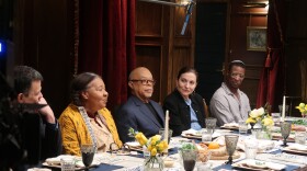 Henry Louis Gates, Jr. and friends at sader dinner.