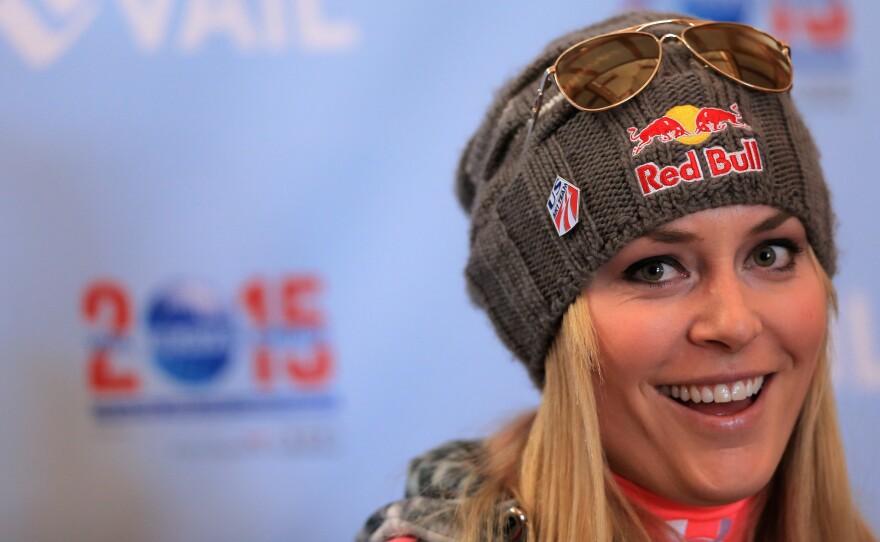 Skier Lindsey Vonn in Vail, Colo., in November. Vonn's high profile has won her several lucrative commercial sponsors, including Red Bull, Procter & Gamble, Under Armour and Rolex, among others.