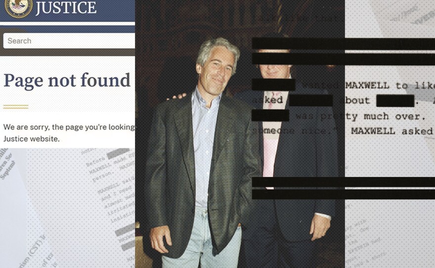 An NPR investigation finds the Justice Department has removed or withheld Epstein files related to President Trump.