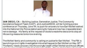 A press release issued about the death of Earl McNeil is shown in this photo copy, June 6, 2018. 





