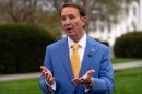 Louisiana Gov. Jeff Landry records a social media video outside the White House on March 24, 2025.