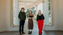 The team behind The Finest podcast: Anthony Wallace (producer), Julia Dixon Evans (host) and Chrissy Nguyen (editor).